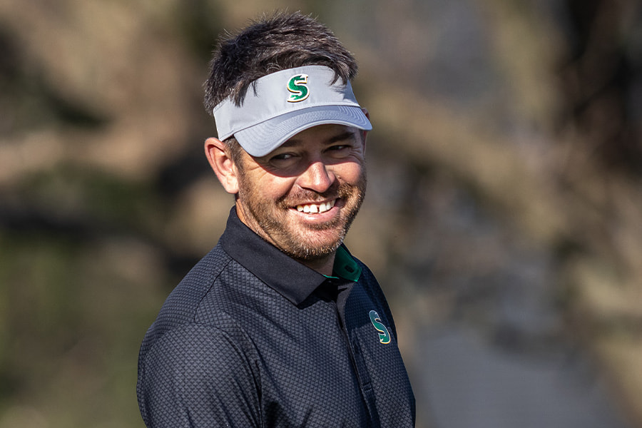 Louis Oosthuizen smiles for the camera